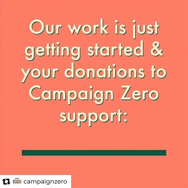 Please join me in committing to a better way forward. Boost the signal, support if you can, learn about the ways we can all make the future brighter. &bull;&bull;&bull;
Repost from @campaignzero
&bull;
Thank you to everyone that has contributed to ou