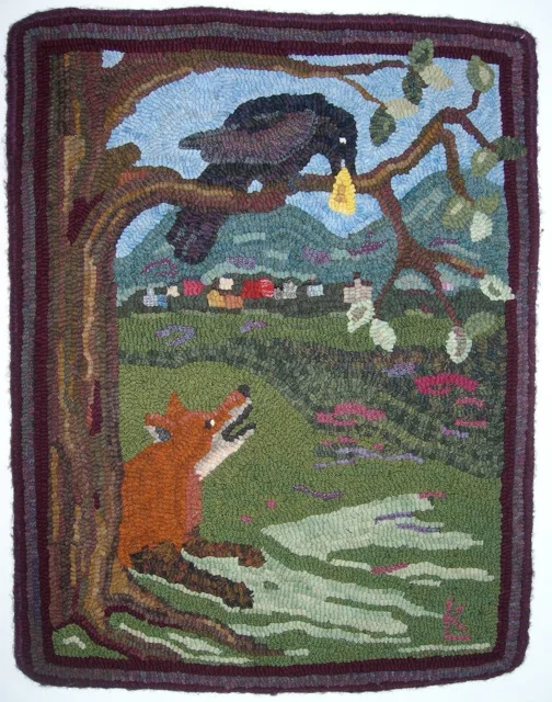 I took my The Fox and The Crow rug to hang in the show. This pattern is available on the Shop page of my website.