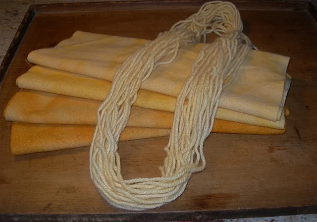 Yellow golds for the mystery rug.