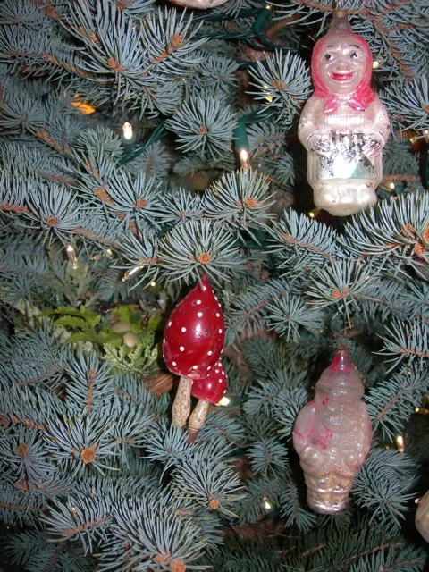 Many of these century-old ornaments are almost paint-less, but they are still precious to me.
