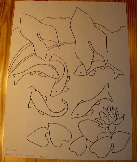 Five Fish design copyright Crow's Foot Farm Designs LLC