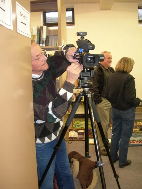 Chuck Rhodes at work.