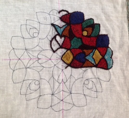 I managed to hook a quarter of my Snowflake Mandala on Saturday. It is 24" in diameter.