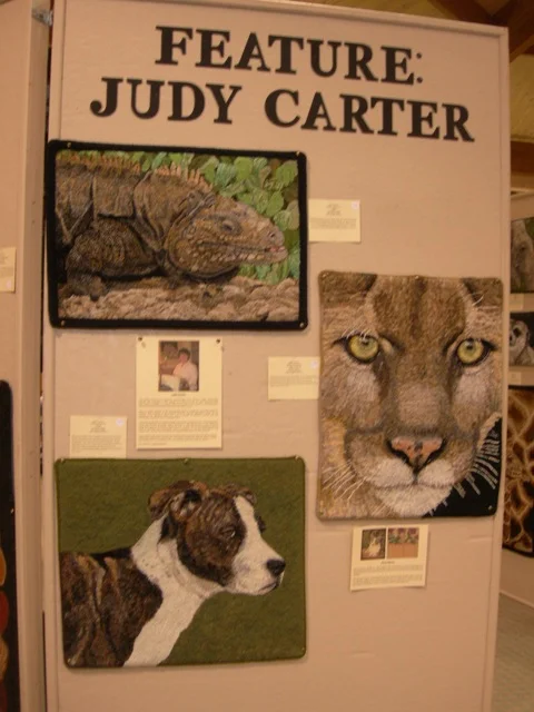 Judy Carter had fifty of her beautiful rugs on display.