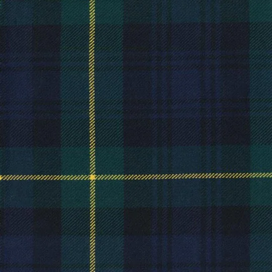 A close-up of a Gordon tartan.