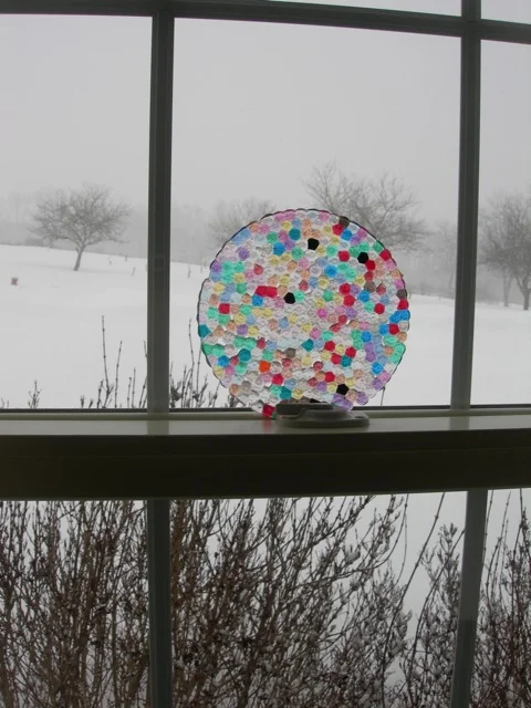 A bit of color in a monochromatic world.