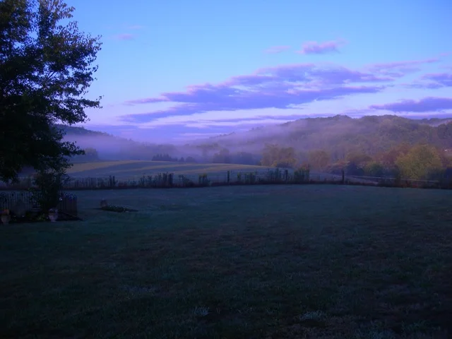 Looking west.