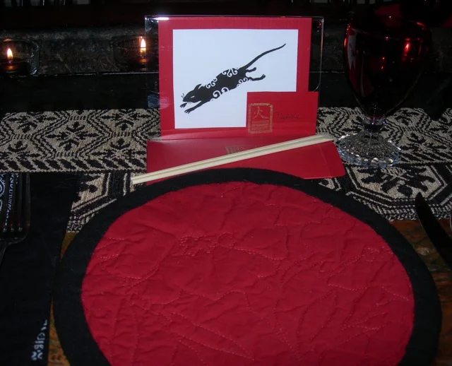 The table is set for my Chinese New Year breakfast.