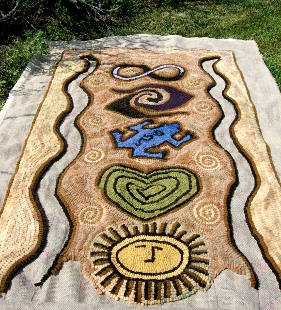 Down to Earth meditation mat is approximately 3' x 6'
