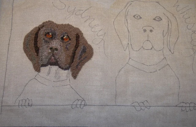 Sydney, the German Shorthaired Pointer, is a work in progress. I'll do Whiskey before making any more changes.