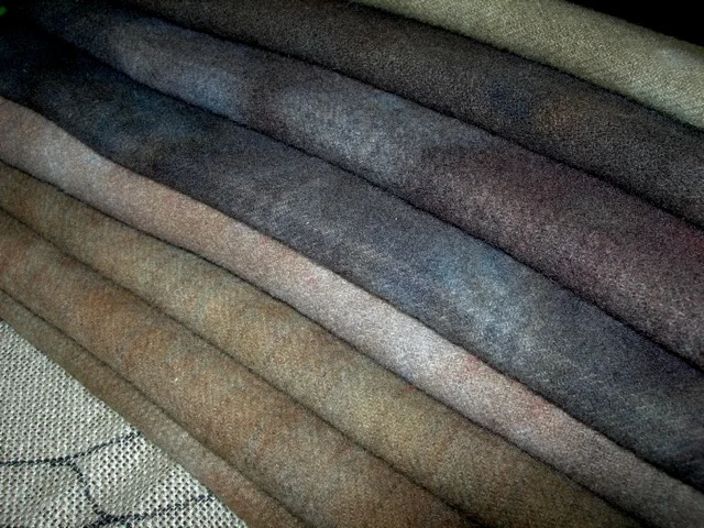 A collection of stoney wool for my tombstone angel rug.