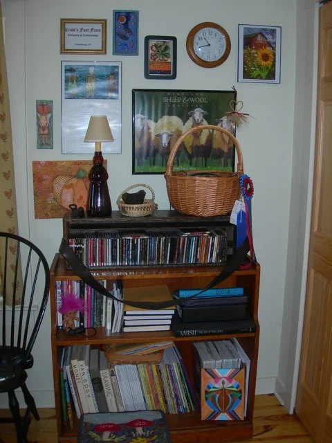My music and reading material corner.
