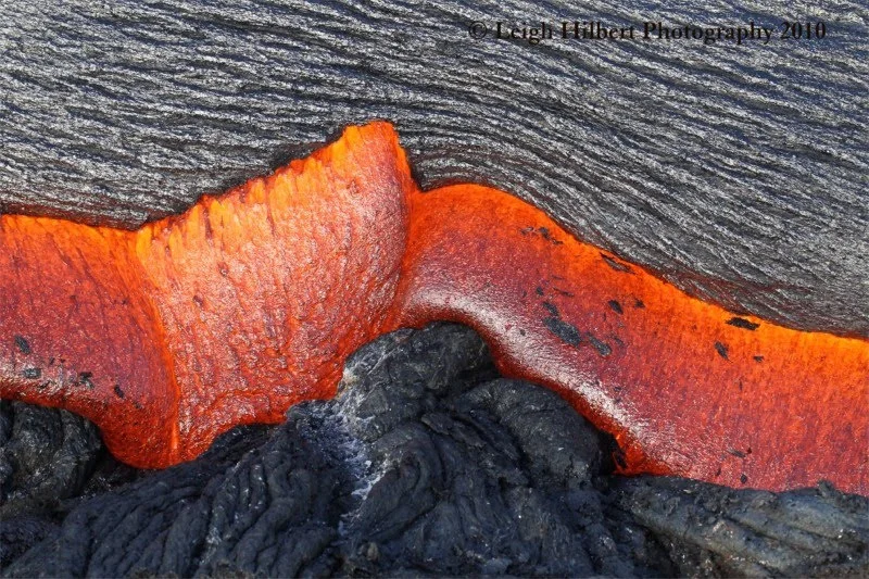 Photo of Hawaiian lava by Leigh Hilbert, used with permission.