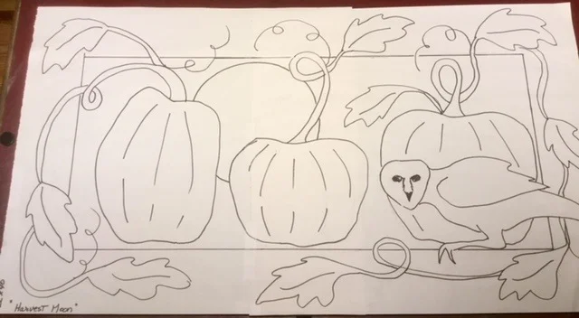 My next pumpkin pattern, Harvest Moon, 22” x 40”