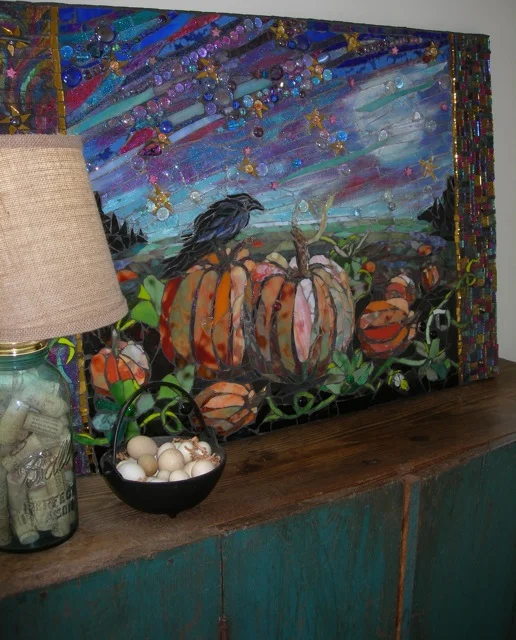 The Witching Hour 24” x 34” mosaic by Josephine Alexander of Grandmother Moon Mosaics.