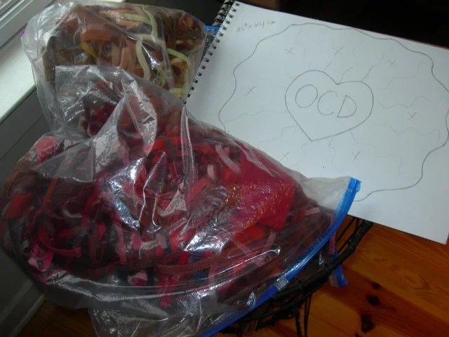 My design and some of the many worms stored in 2 gallon bags by color. That’s about to change.