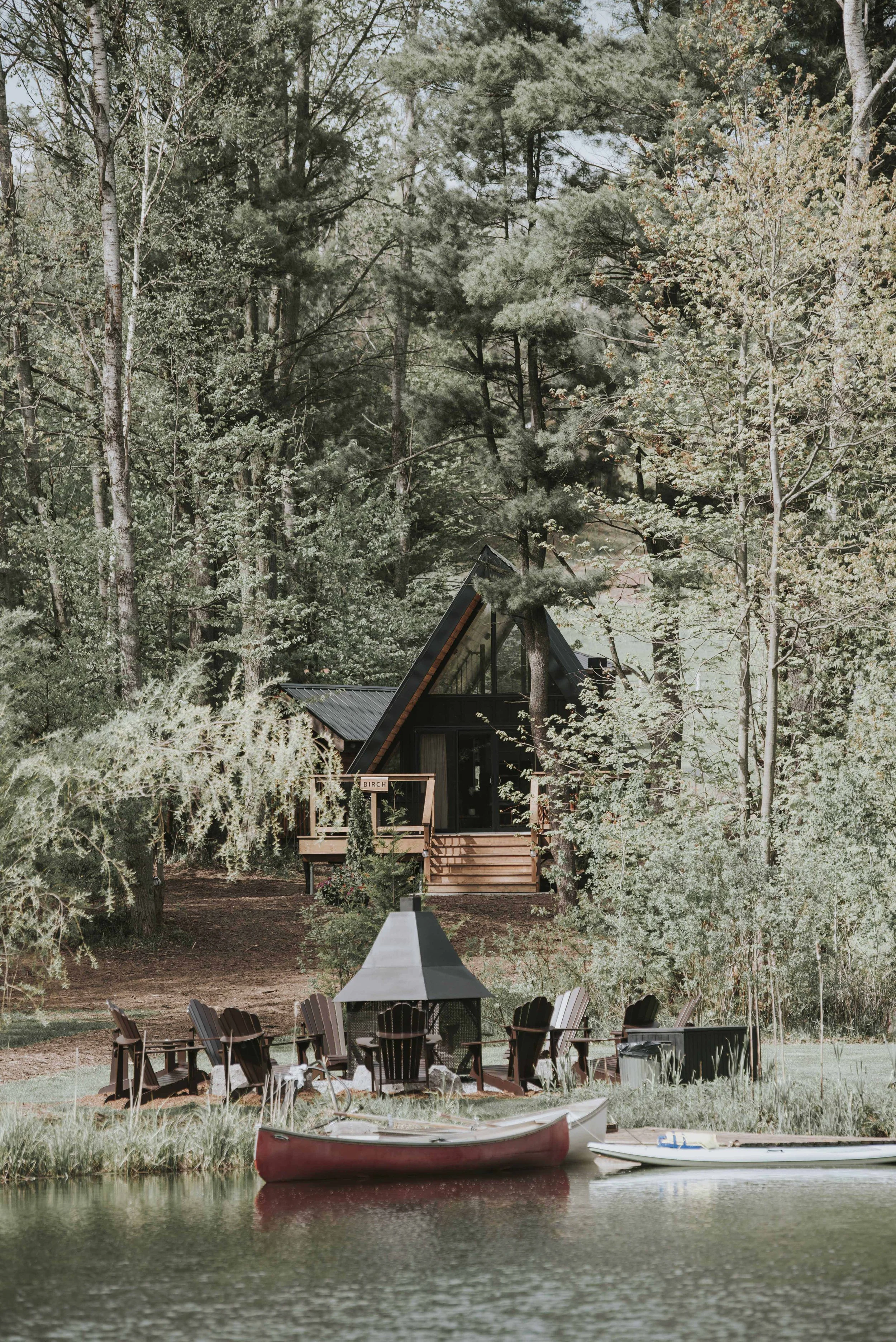Glamping | A Frames | Nature Hotel | Landscape Hotel | Ontario Hotel | Treehouse | Canada Hotel | Whispering Springs Wilderness Retreat