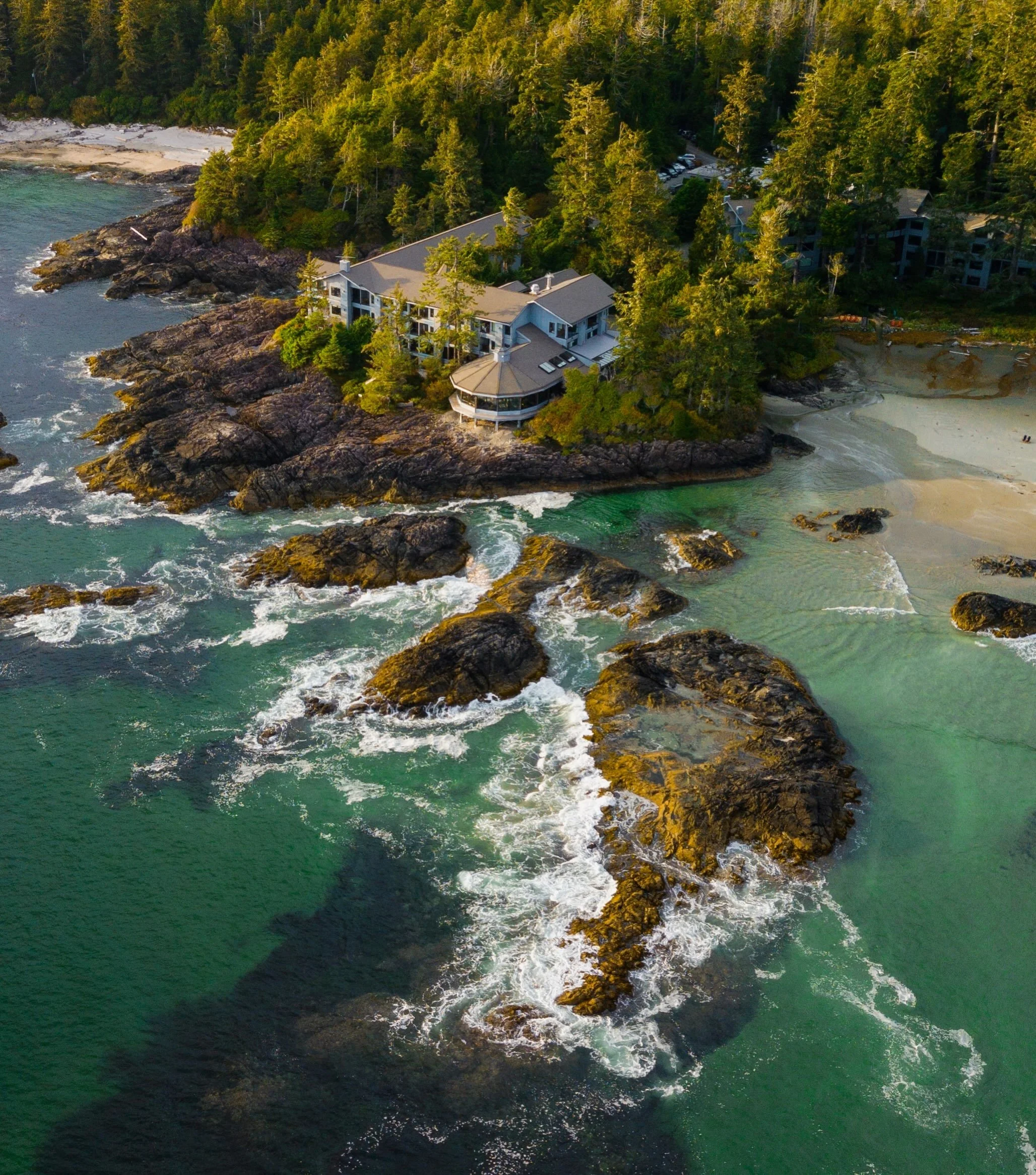 Anchored to a rocky promontory where the ancient temperate rainforest meets the sands of Chesterman Beach, the Wickaninnish Inn stands as an extension of Vancouver Island&rsquo;s wild Pacific Coast. Constructed across two main cedar structures, the A
