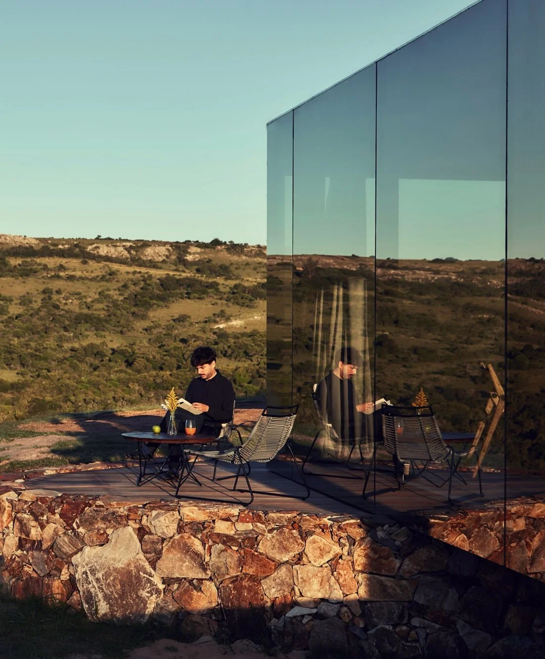 Set among the wild, rolling contours of Maldonado in eastern Uruguay, Sacromonte Landscape Hotel is an estate where architecture and nature merge seamlessly. Designed by MAPA Architects, the property features prefabricated, mirrored-glass shelters th