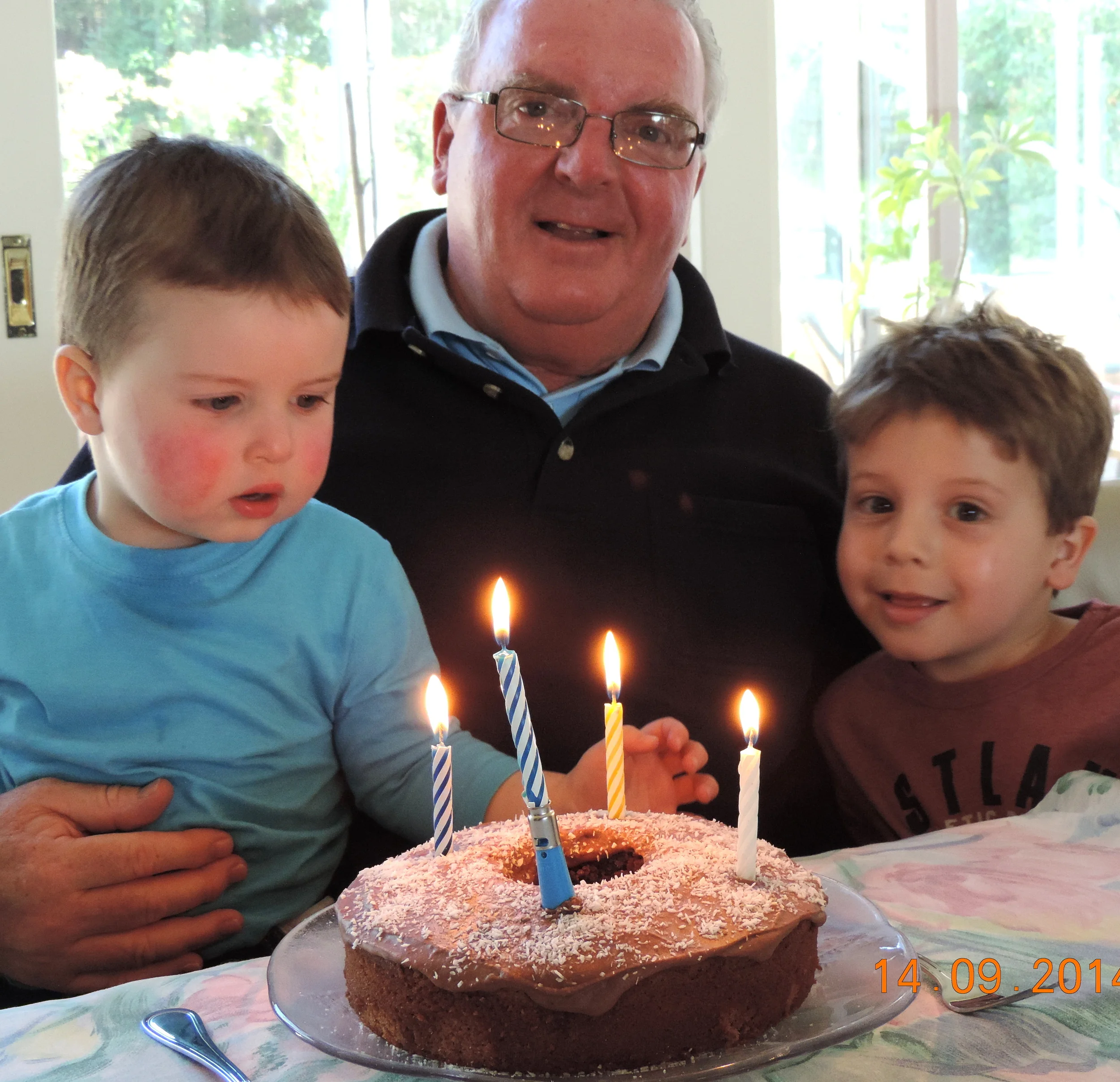 Poppy with Sebastian and Oliver as they Celebrate Poppy's birthday