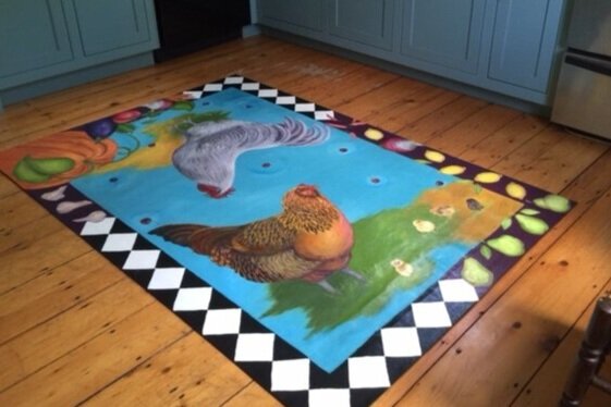 Handcrafted Floor Cloths Jeanette Staley Flying Canvas Studio