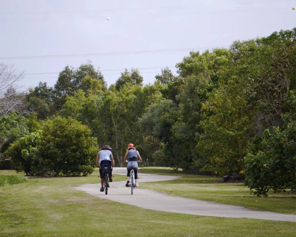 Heading for the Catherine Freeman walk, named in honour of the Mackay-born athlete, gold medal winner at the 2000 Sydney Olympics.