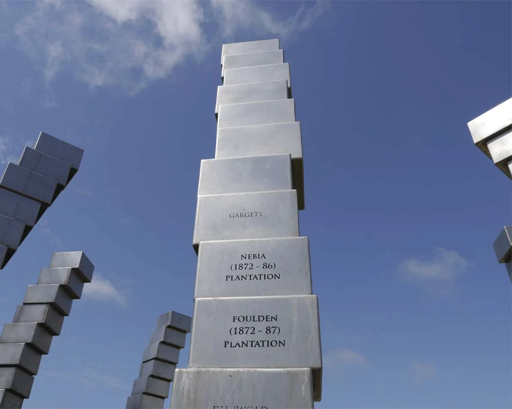 Sugar Cubes , by Fiona Foley, interprets the complex history of the district sugar industry.