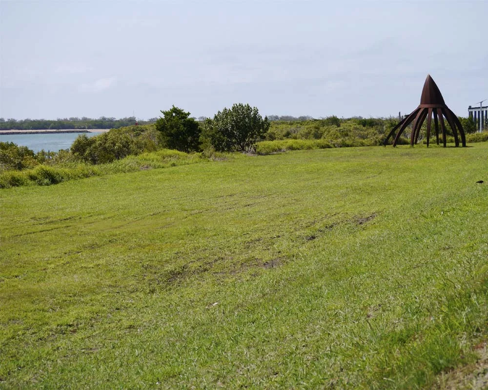 Fiona Foley's Mangrove Cap , at the end of the trail.
