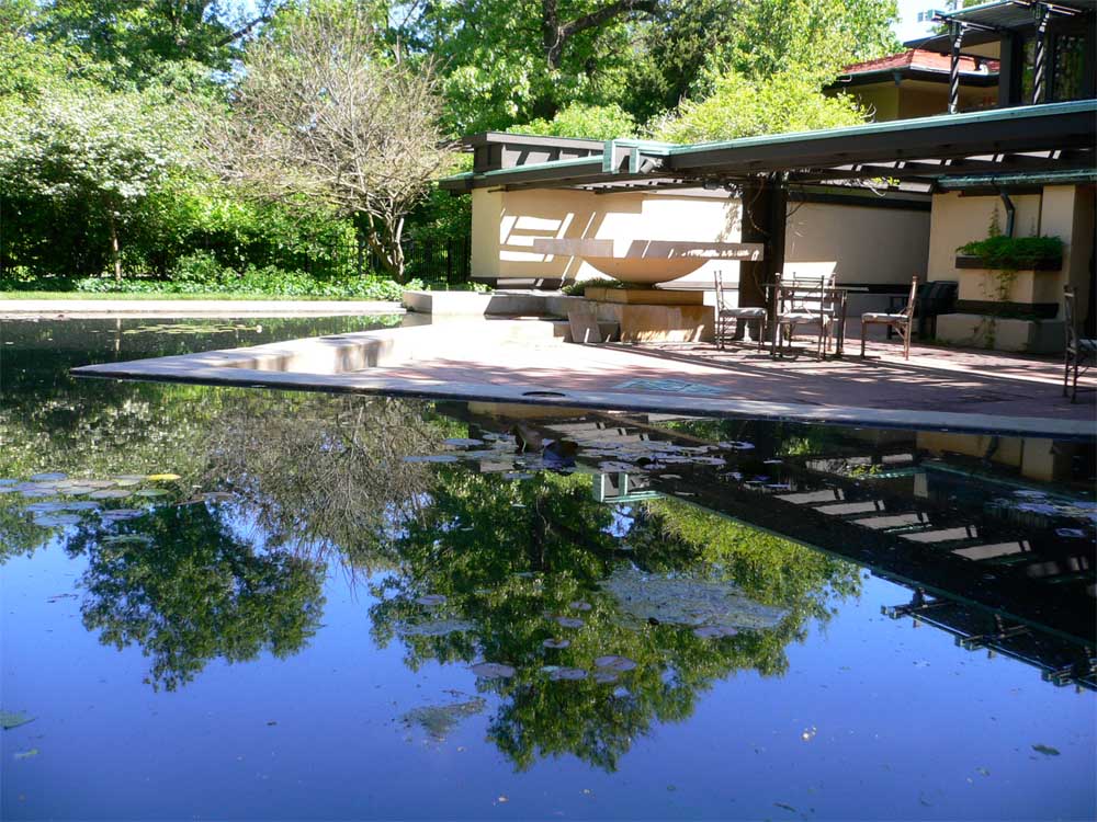The lily pond was restored, having been converted into a swimming pool.