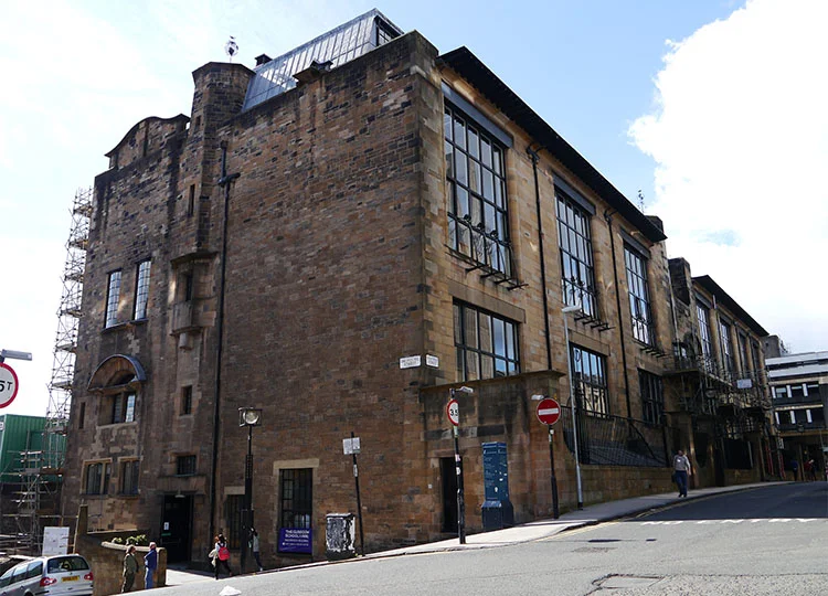 The School of Art, before it was devastated by fire earlier in the year.
