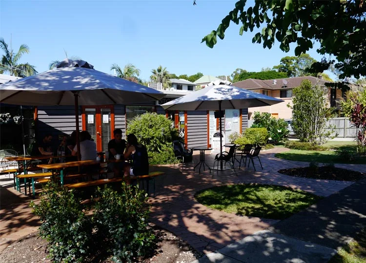 8 . The Garden Courtyard at Taringa's Abode Cafe