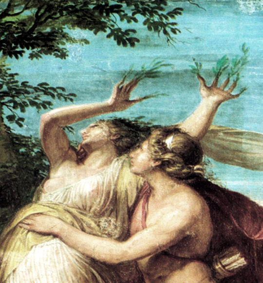 Detail from  Apollo and Daphne, &nbsp;by Andrea Appiani circa 1795-1800, via&nbsp;Wikimedia Commons.