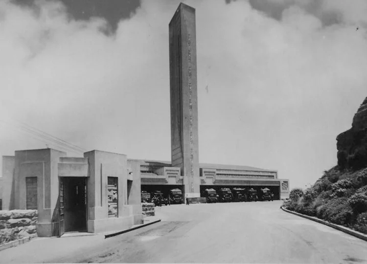Pyrmont Incinerator entry, gatehouse and main building. Image (c) City of Sydney Archive.