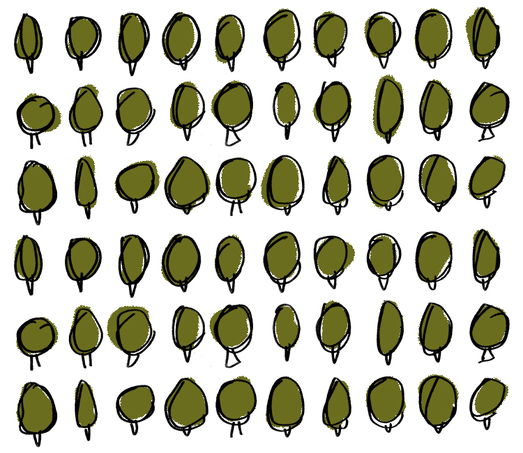 over 600: each tree = 10 plants.