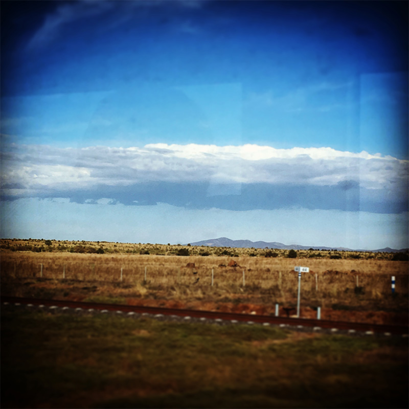 Train time! Enroute to Geelong through this dry, flat landscape...