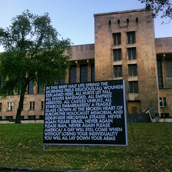 Image: Robert Montgomery installation, by Alper Cugun via Flickr under Creative Commons licence.