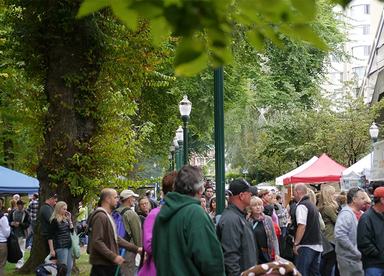 The Portland Farmers Market at Portland State University.