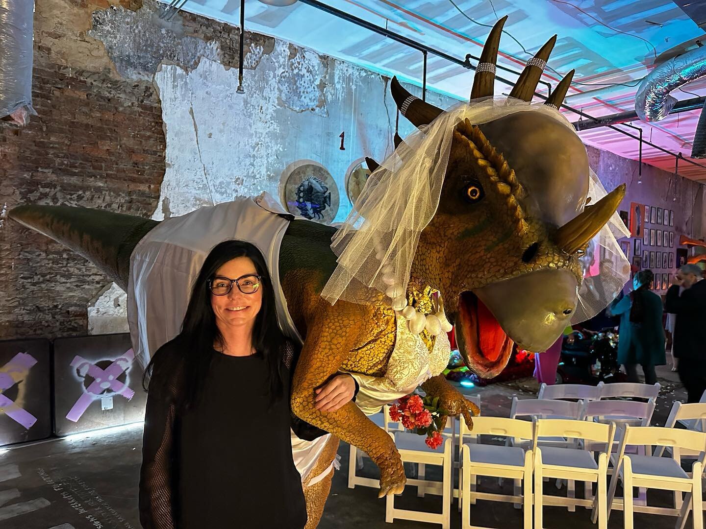 Life update! NBD just me &amp; my T. rex bride✨&hearts;️💍&hearts;️🌈✨💒
-
-
-
-
-
-
-
Seriously, no filter 

#bridezilla
#atlantaweddings
#djmarriesadino
#dinowedding
#2023weddings
#truelove
#atlantaweddingdj
#femaleweddingdj
#destinationweddingdj
#