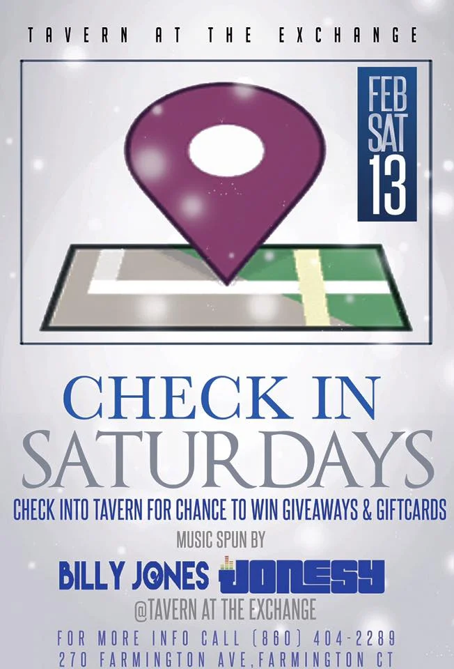 SATURDAY, FEBRUARY 13TH JOIN US AT TAVERN AT THE EXCHANGE IN FARMINGTON, CT FOR MUSIC BY BILLY JONES & MYSELF, HOSTED BY @ALBDOESITALL.  MUSIC STARTS AT 9, GET THERE EARLY TO AVOID A LINE.  BE SURE TO CHECK-IN FOR YOUR CHANCE AT TONS O…