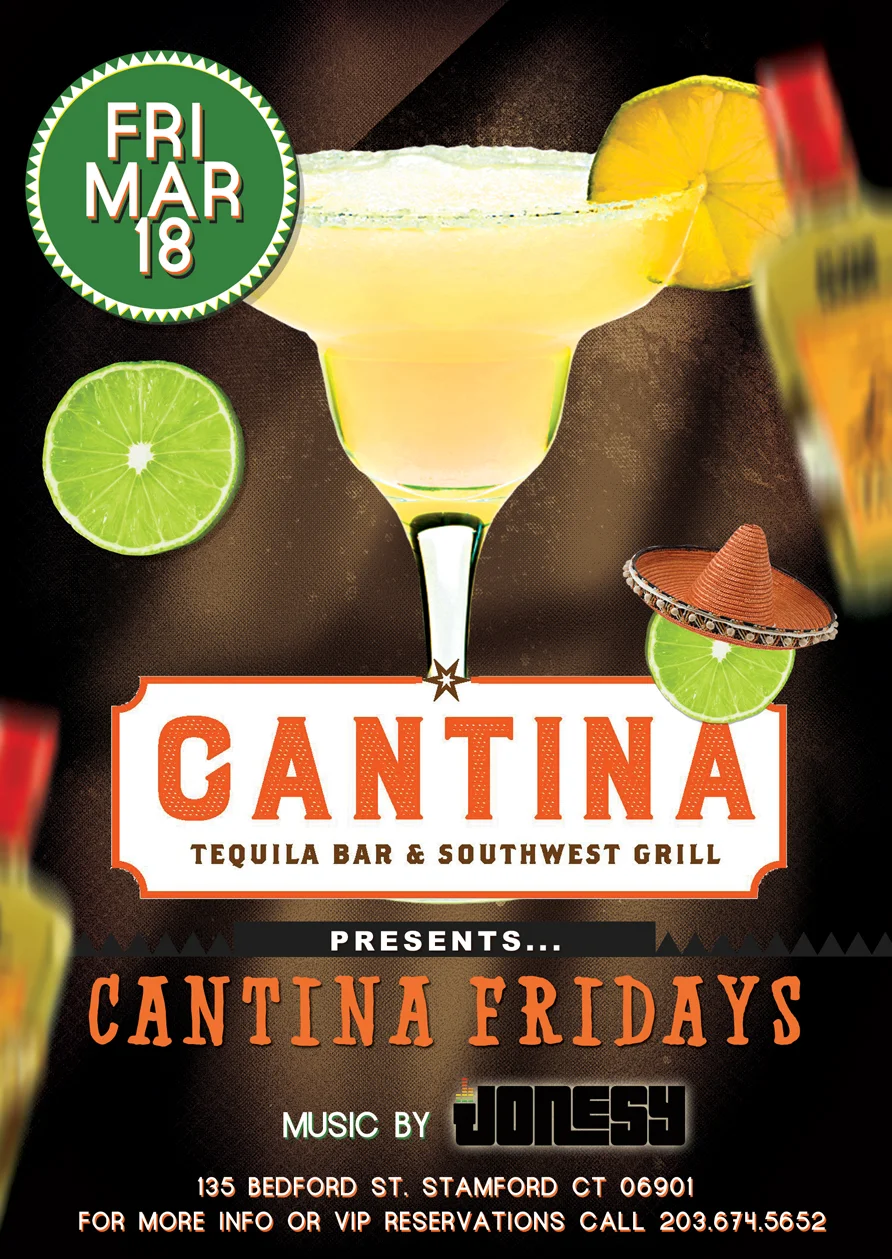 FRIDAY, MARCH 18TH JOIN US AT CANTINA TEQUILA BAR & SOUTHWEST GRILL.  MUSIC BY YOURS TRULY BEGINS AT 9PM.  MEET ME THERE!