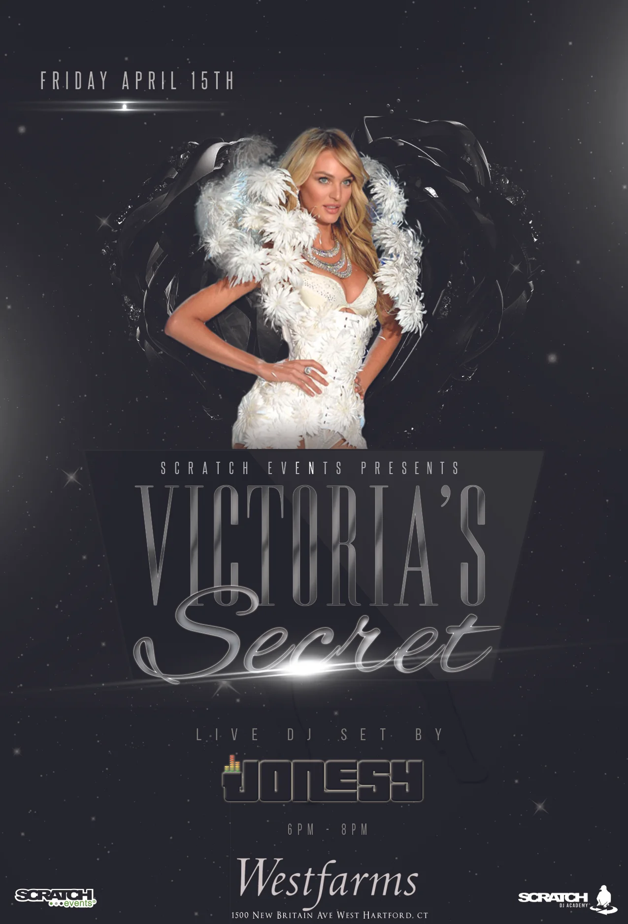 Friday, April 15th join me at Victoria's Secret @ Westfarms Mall in West Hartford, CT for music by yours truly 6-8pm. Shopping deals throughout the event! Presented by Victoria's Secret + Scratch Events.