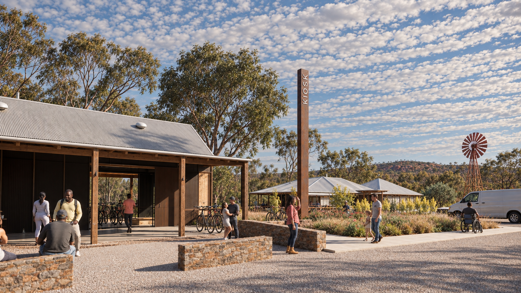 Australian Bushland Kiosk Café Scene.png