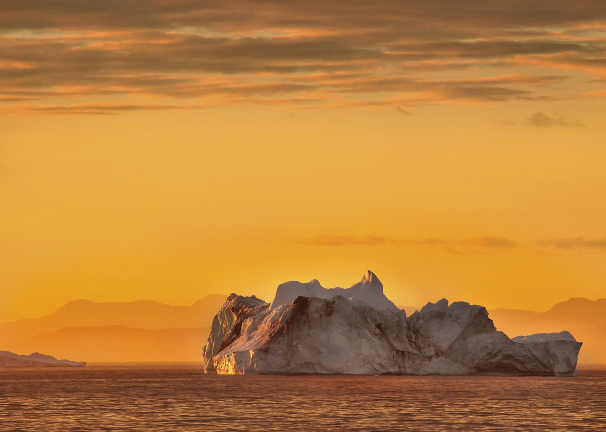 Arctic Sunset and Iceberg