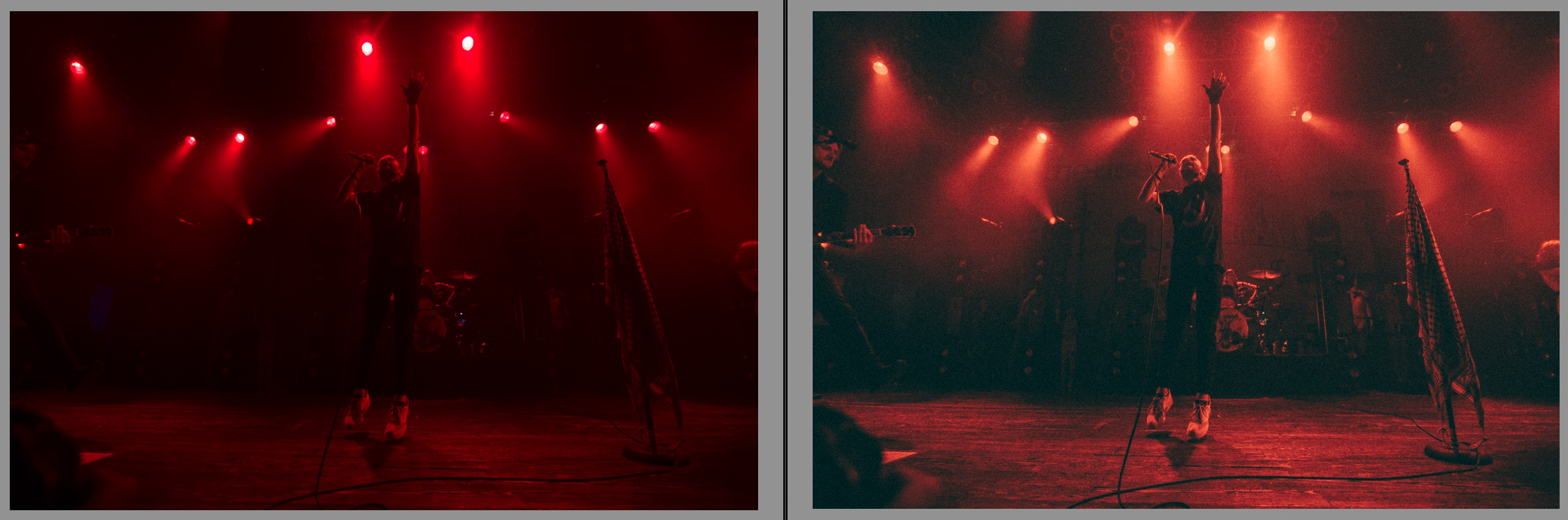 For this photo, I loved the red tones and decided to keep them. I simply tweaked the curves and added some color to the shadows by split-toning to make it more bearable. 