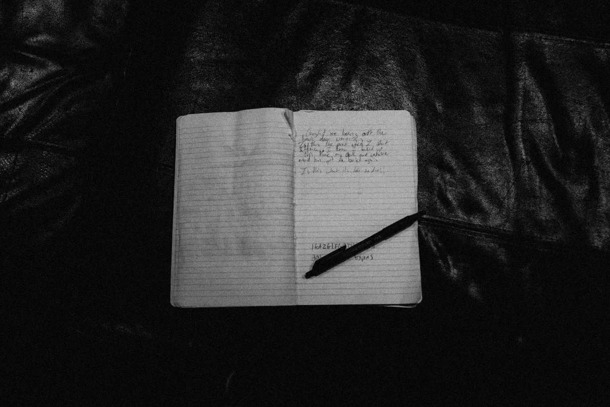 DAVLIN This photo was taken while I was in the studio with my friends in Davlin. John Cass, former vocalist of Sleep On It, created Davlin to jump back into music, and I am so proud and in love with the art he's been creating. This page has a few of the lines from their song "What It's Like to Die."