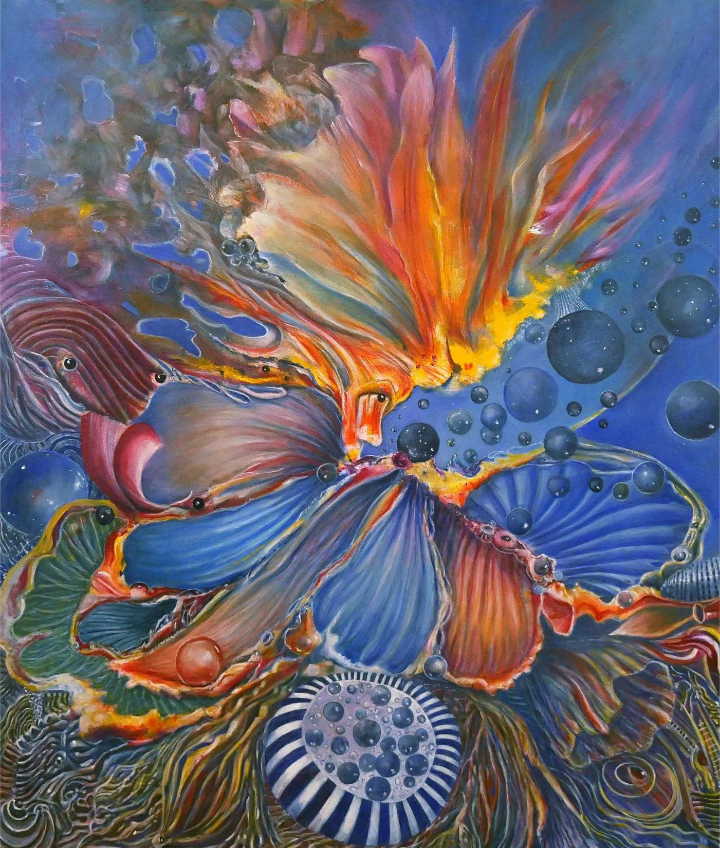  “Boundless”, Oil on Canvas, 74” x 54” In, 2016  
Olga Spiegel