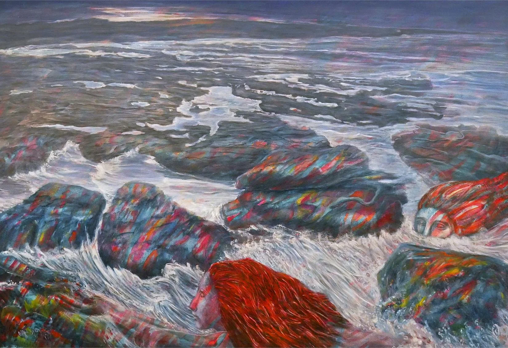  “Treasures”, Oil on Canvas, 50” x 72” In, 1992  
Olga Spiegel