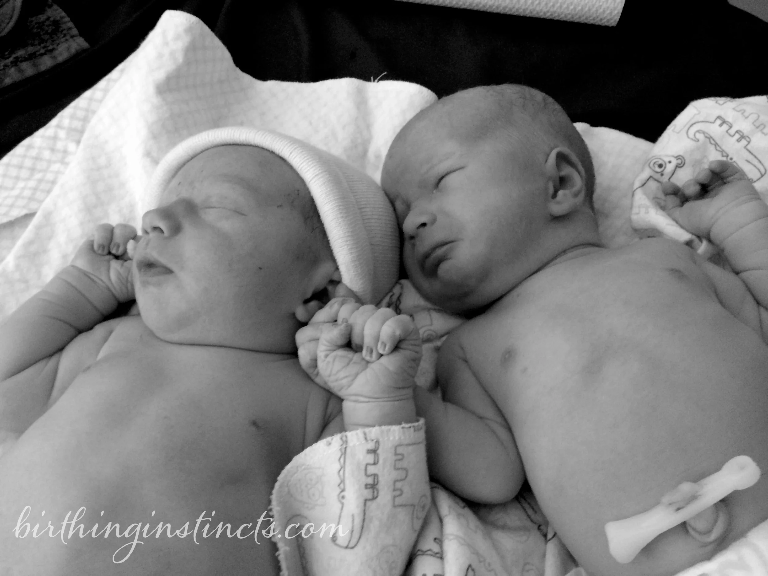  Eric & Ira. Twins Born 7/20/14, 48 minutes apart, at home, in bed to loving parents who waited so long to see you.