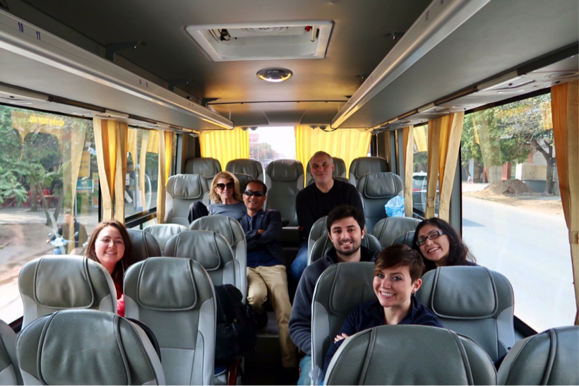 Bus ride through Vietnam to CureCervicalCancer Clinics.