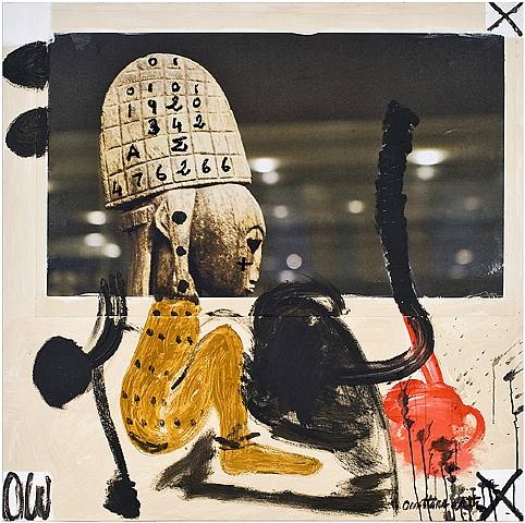 Ouattara Watts " Wanted 1" (2008) , mixed media - Charest-Weinberg Collection